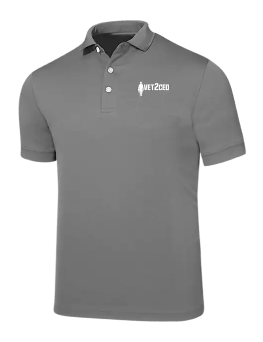 Callaway Ottoman Medium Grey Polo w/Vet2CEO Logo
