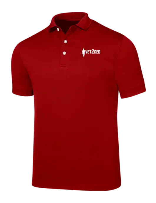 Callaway Ottoman Red Polo w/Vet2CEO Logo