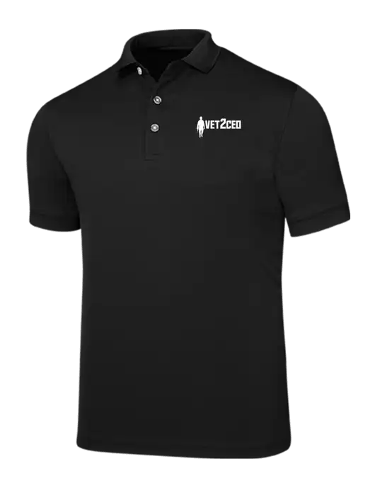 Callaway Ottoman Black Polo w/Vet2CEO Logo