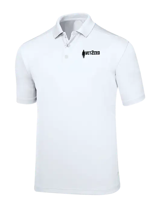 Callaway Core Bright White Performance Polo w/Vet2CEO Logo