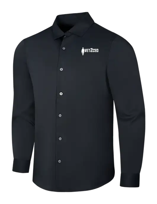 Black City Stretch Shirt w/Vet2CEO Logo
