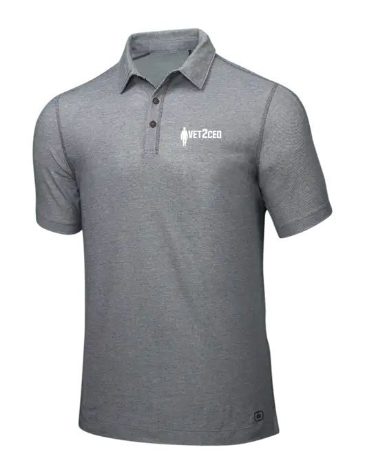 OGIO Medium Grey ONYX Polo w/Vet2CEO Logo