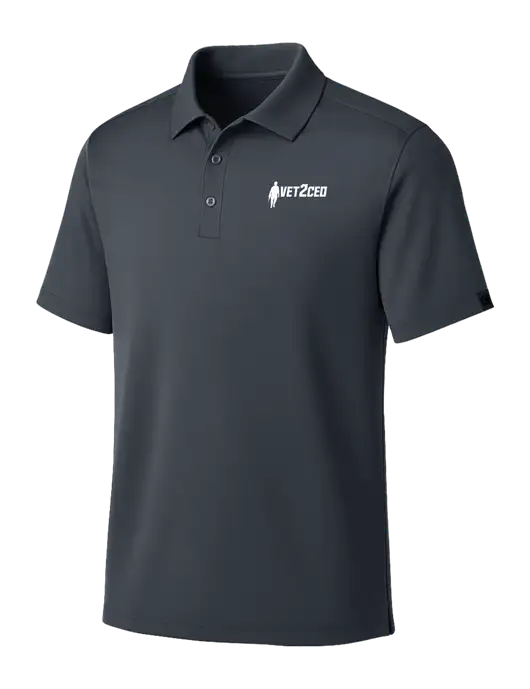 OGIO Dark Grey Framework Polo w/Vet2CEO Logo