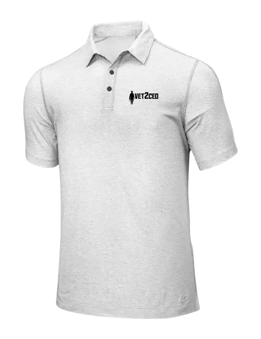 OGIO White ONYX Polo w/Vet2CEO Logo