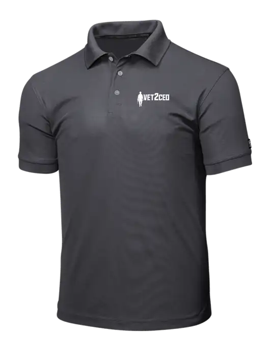 OGIO Charcoal Grey Caliber 2.0 Polo w/Vet2CEO Logo