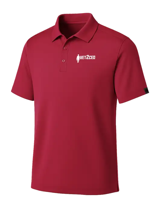 OGIO Red Framework Polo w/Vet2CEO Logo