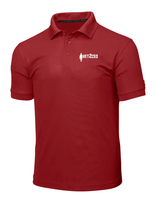 OGIO Red Caliber 2.0 Polo w/Vet2CEO Logo