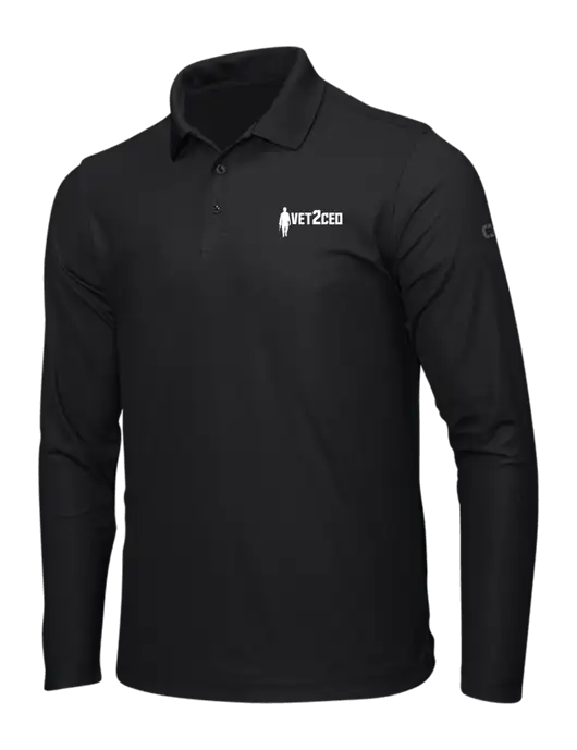 OGIO Blacktop Caliber 2.0 Long Sleeve Polo w/Vet2CEO Logo