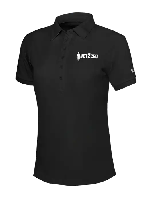 OGIO Womens Blacktop Jewel Polo w/Vet2CEO Logo