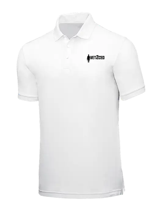 White Core Classic Pique w/Vet2CEO Logo