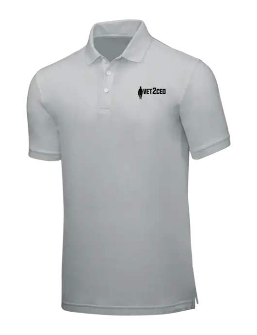 Light Grey Core Classic Pique w/Vet2CEO Logo
