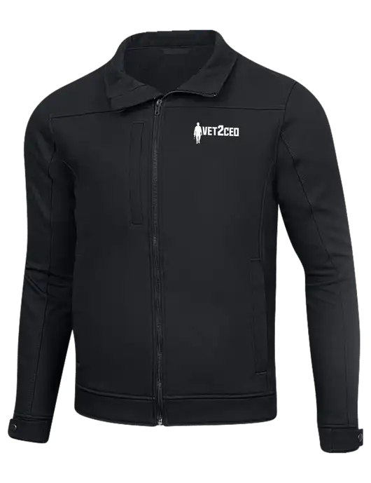 Cornerstone Charcoal Duck Bonded Soft Shell Jacket w/Vet2CEO Logo