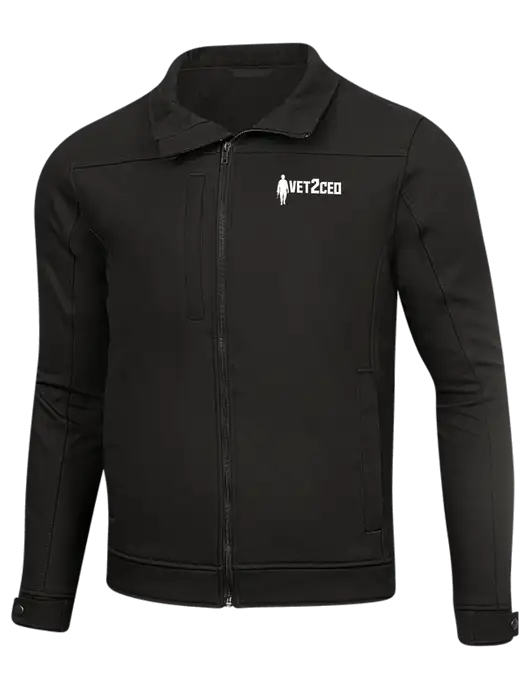 Cornerstone Black Duck Bonded Soft Shell Jacket w/Vet2CEO Logo