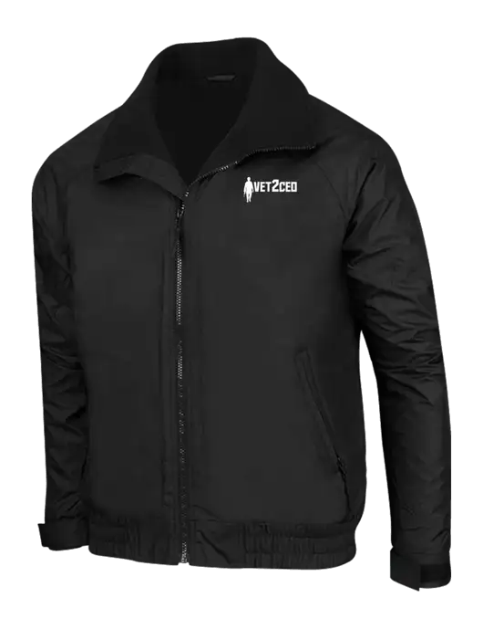 True Black/True Black Classic Competitor Jacket w/Vet2CEO Logo