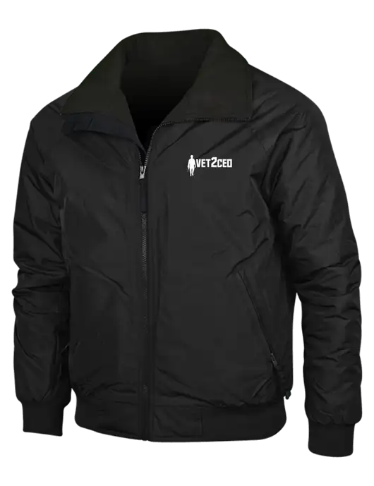 True Black/True Black Classic Challenger Jacket w/Vet2CEO Logo