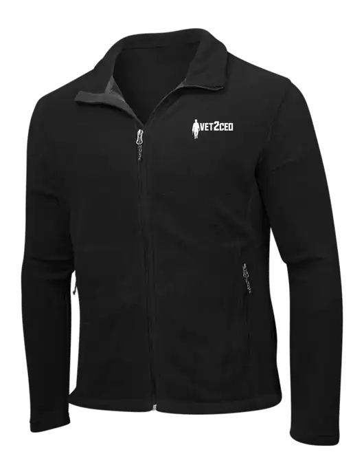 Black Fleece Jacket w/Vet2CEO Logo