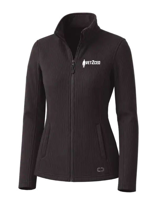 OGIO Blacktop Womens Grit Fleece Jacket w/Vet2CEO Logo