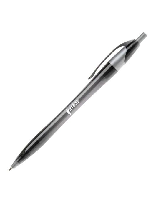 Novella Translucent Black/Silver Jewel Pen - Blue Ink w/Vet2CEO Logo