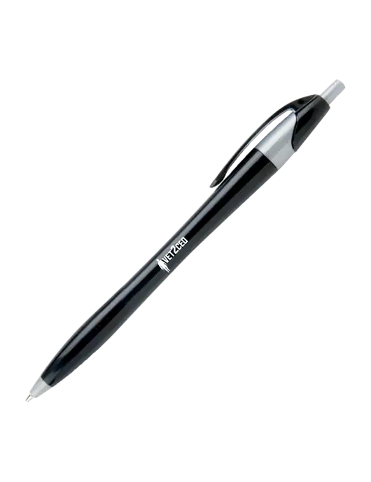 Novella Black/Silver Corporate Pen - Blue Ink w/Vet2CEO Logo