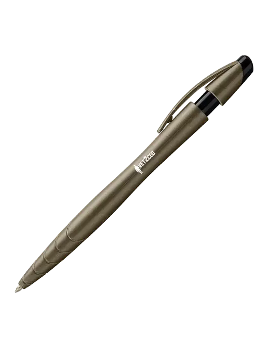 Awali Grey Metallic Pen - Black Ink w/Vet2CEO Logo