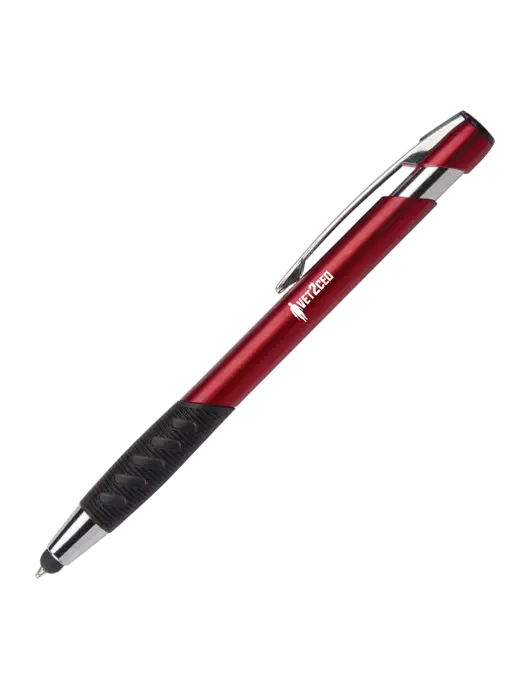 Alize Red Stylus Black Ink Pen w/Vet2CEO Logo