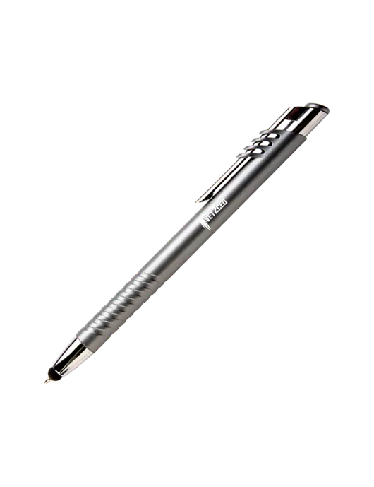 Schirhart Grey Stylus Pen - Blue Ink w/Vet2CEO Logo