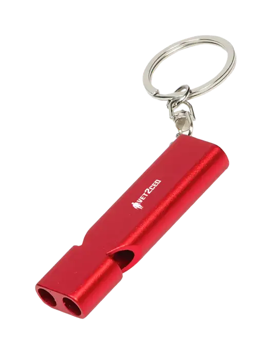 Quick Alert Red Safety Whistle w/Vet2CEO Logo