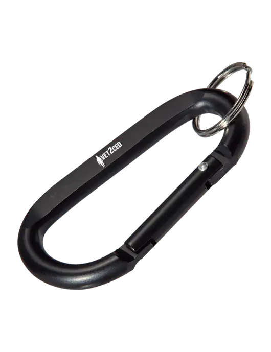 Black Carabiner & Key Ring w/Vet2CEO Logo