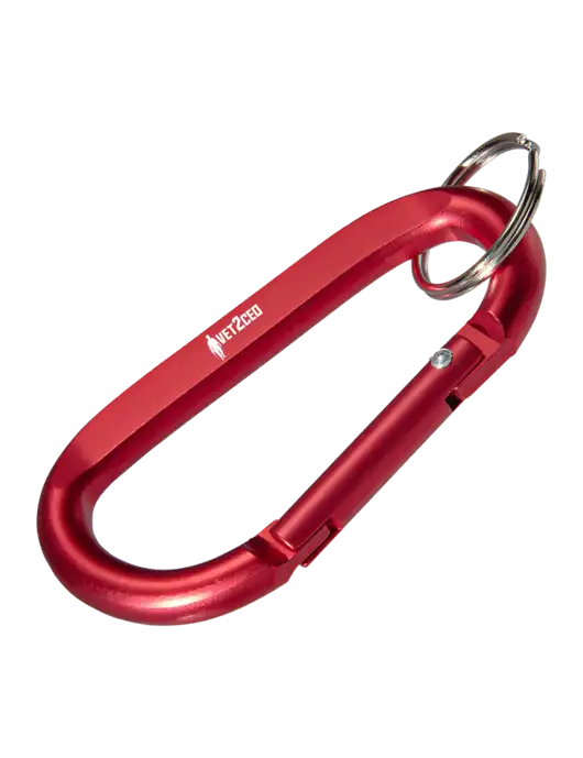 Red Carabiner & Key Ring w/Vet2CEO Logo