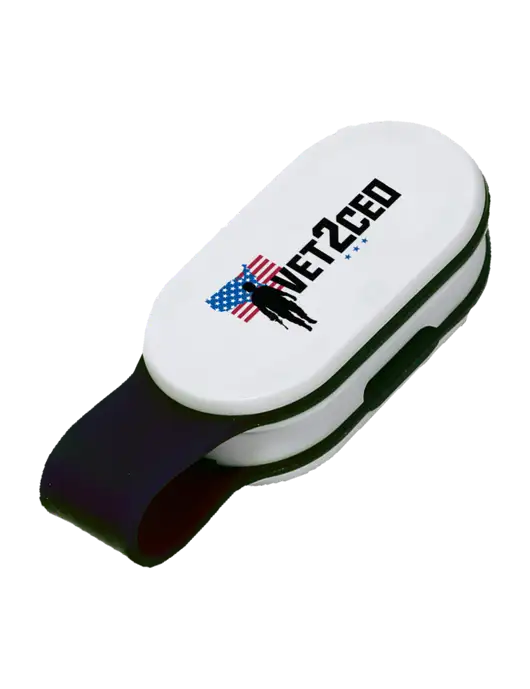 Magna Clip Black Personal Safety Light w/Vet2CEO Logo