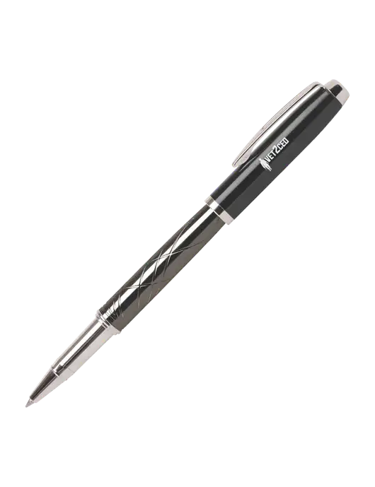 Modernist Black Rollerball Pen - Black Ink w/Vet2CEO Logo