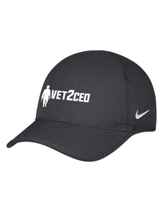Nike Charcoal Featherlight Cap w/Vet2CEO Logo