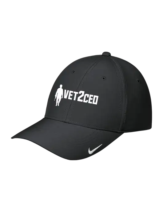 Nike Black Dri-FIT Legacy Cap w/Vet2CEO Logo