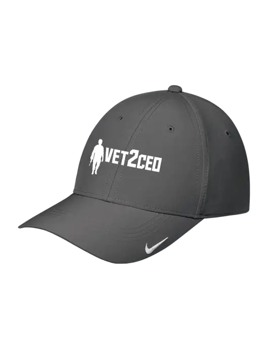 Nike Dark Grey Dri-FIT Legacy Cap w/Vet2CEO Logo