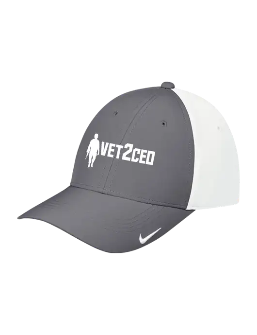 Nike Dark Grey/White Dri-FIT Legacy Cap w/Vet2CEO Logo