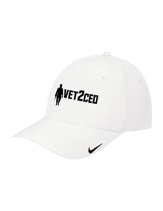 Nike White Dri-FIT Legacy Cap w/Vet2CEO Logo