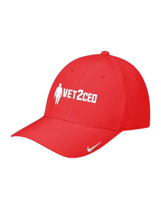 Nike Red Dri-FIT Legacy Cap w/Vet2CEO Logo