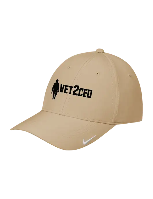 Nike Tan Dri-FIT Legacy Cap w/Vet2CEO Logo