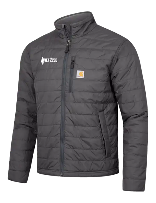 Carhartt Dark Grey Gilliam Jacket w/Vet2CEO Logo