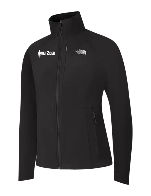 North Face Womens Black Apex Barrier Soft Shell Jacket  w/Vet2CEO Logo