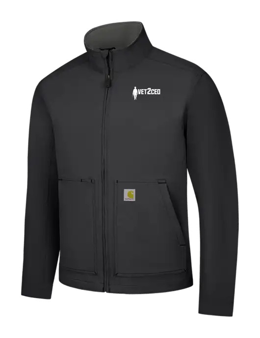 Carhartt Black Super Dux Soft Shell Jacket w/Vet2CEO Logo