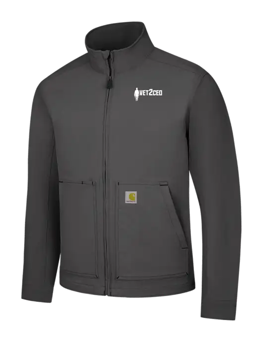 Carhartt Dark Grey Super Dux Soft Shell Jacket w/Vet2CEO Logo