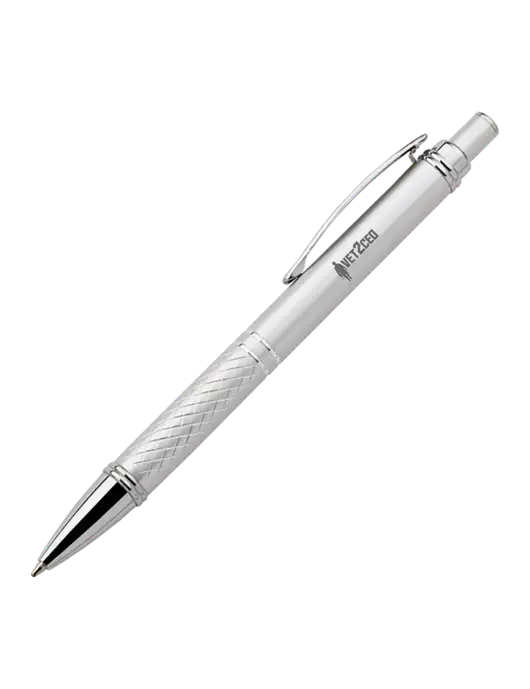 Silver Stellar Scribe Pen - Black Ink w/Vet2CEO Logo