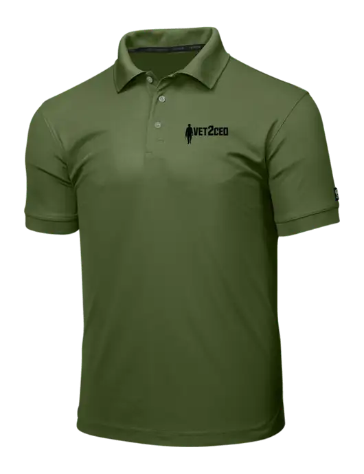 OGIO Olive Caliber 2.0 Polo w/Vet2CEO Logo